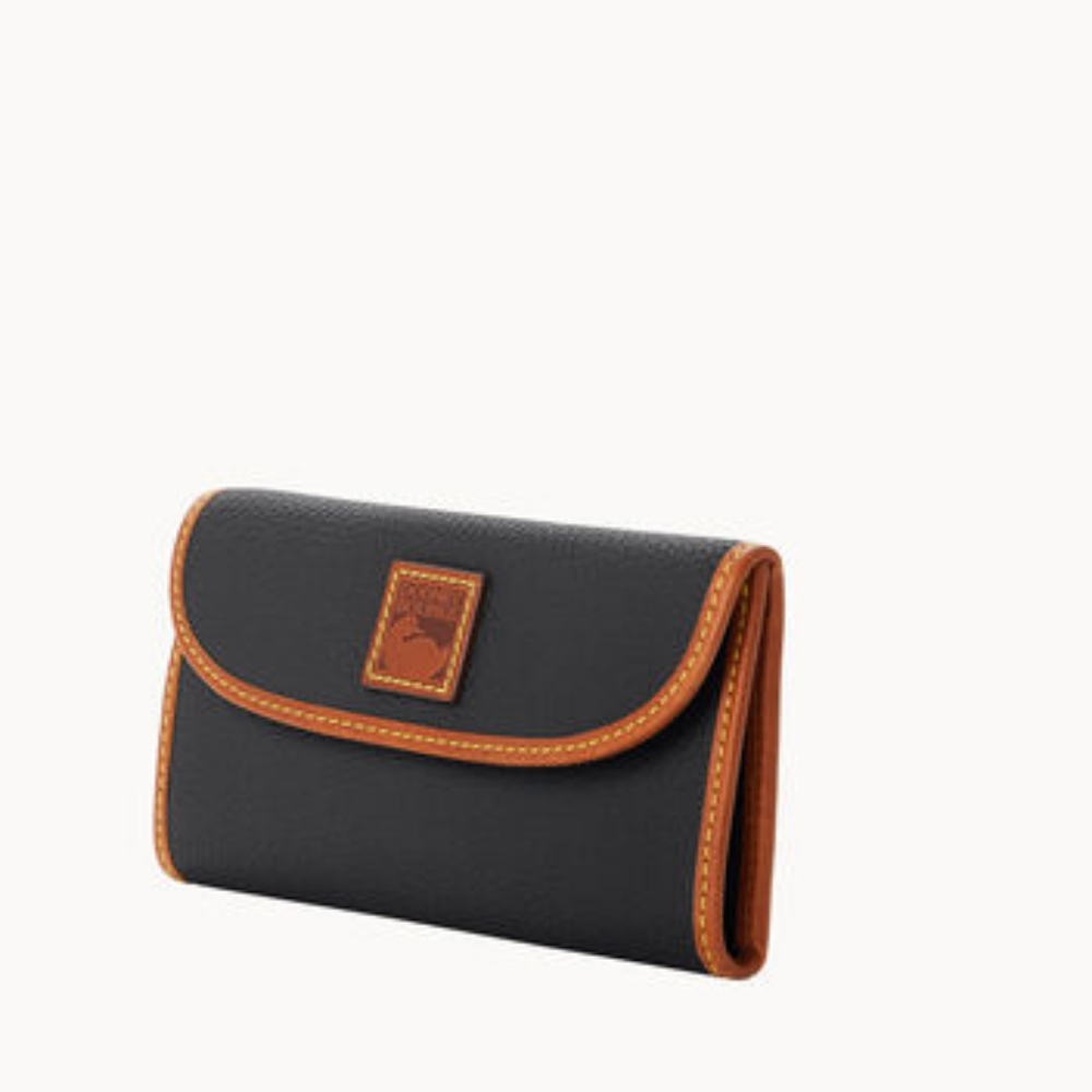 New Dooney & Bourke Pebble Grain Continental Clutch Black - Picture 3 of 13